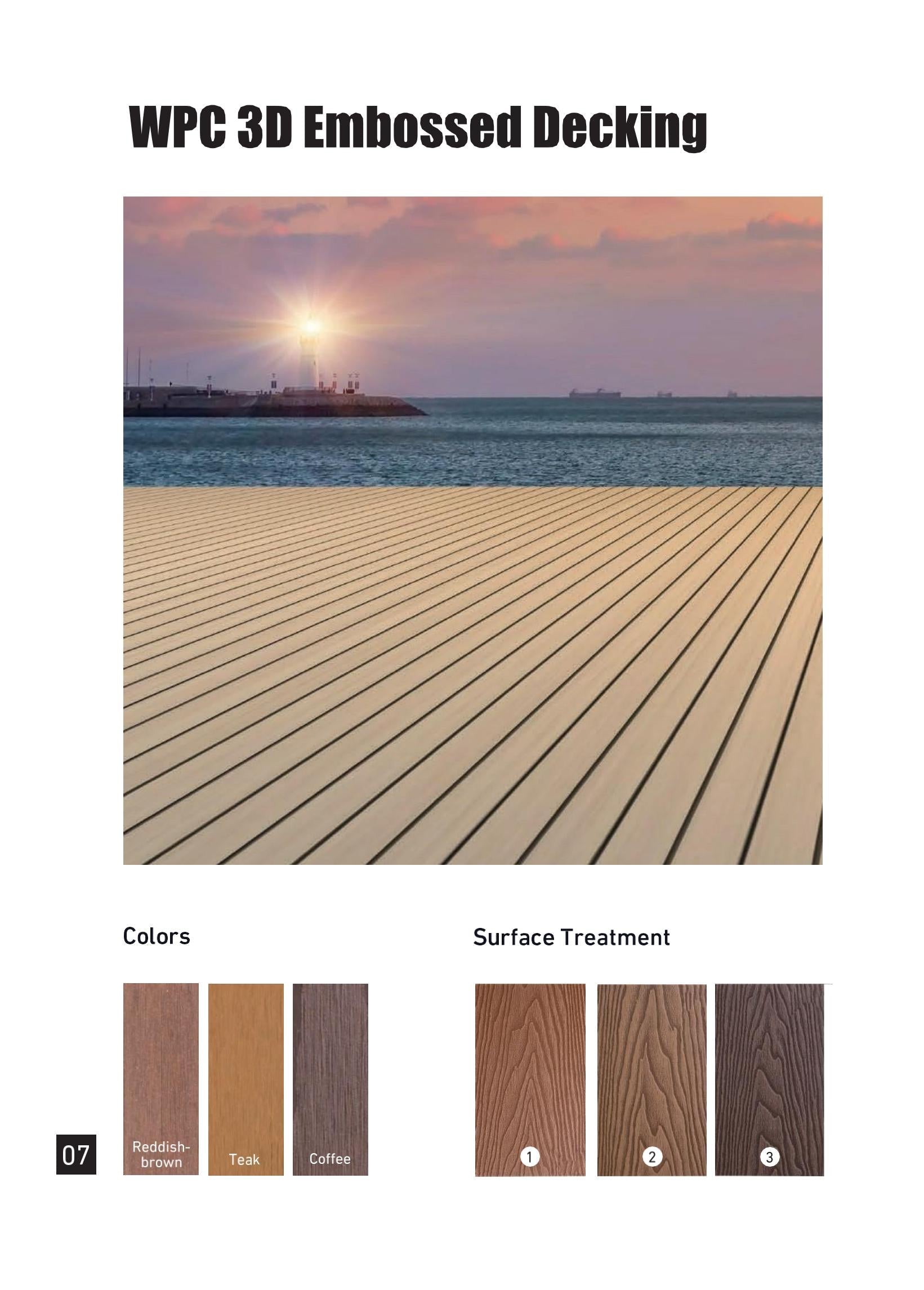 WPC 3D Embossed Decking